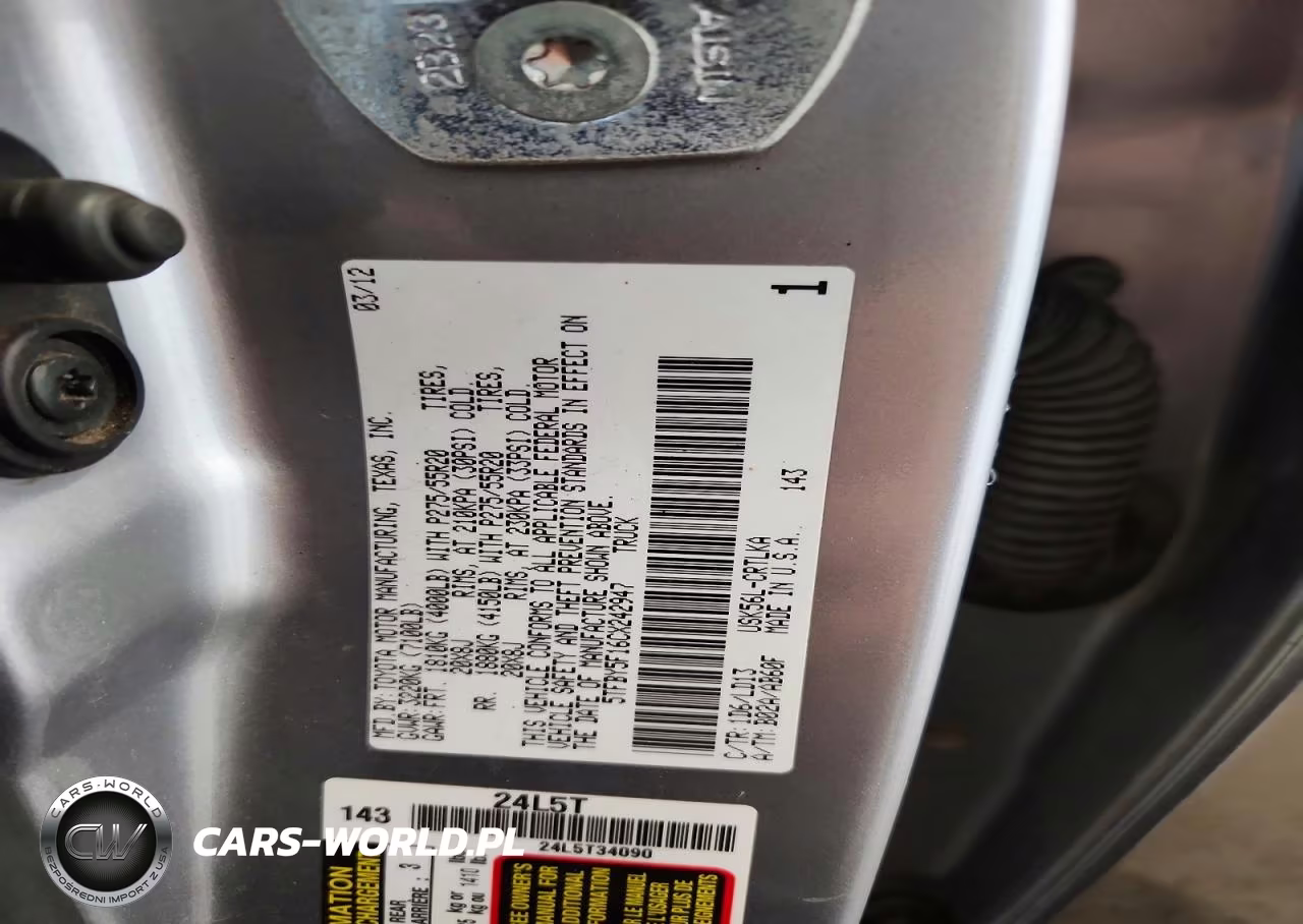 2012 Toyota Tundra Double Cab Limited VIN:5TFBY5F16CX242947 - 12