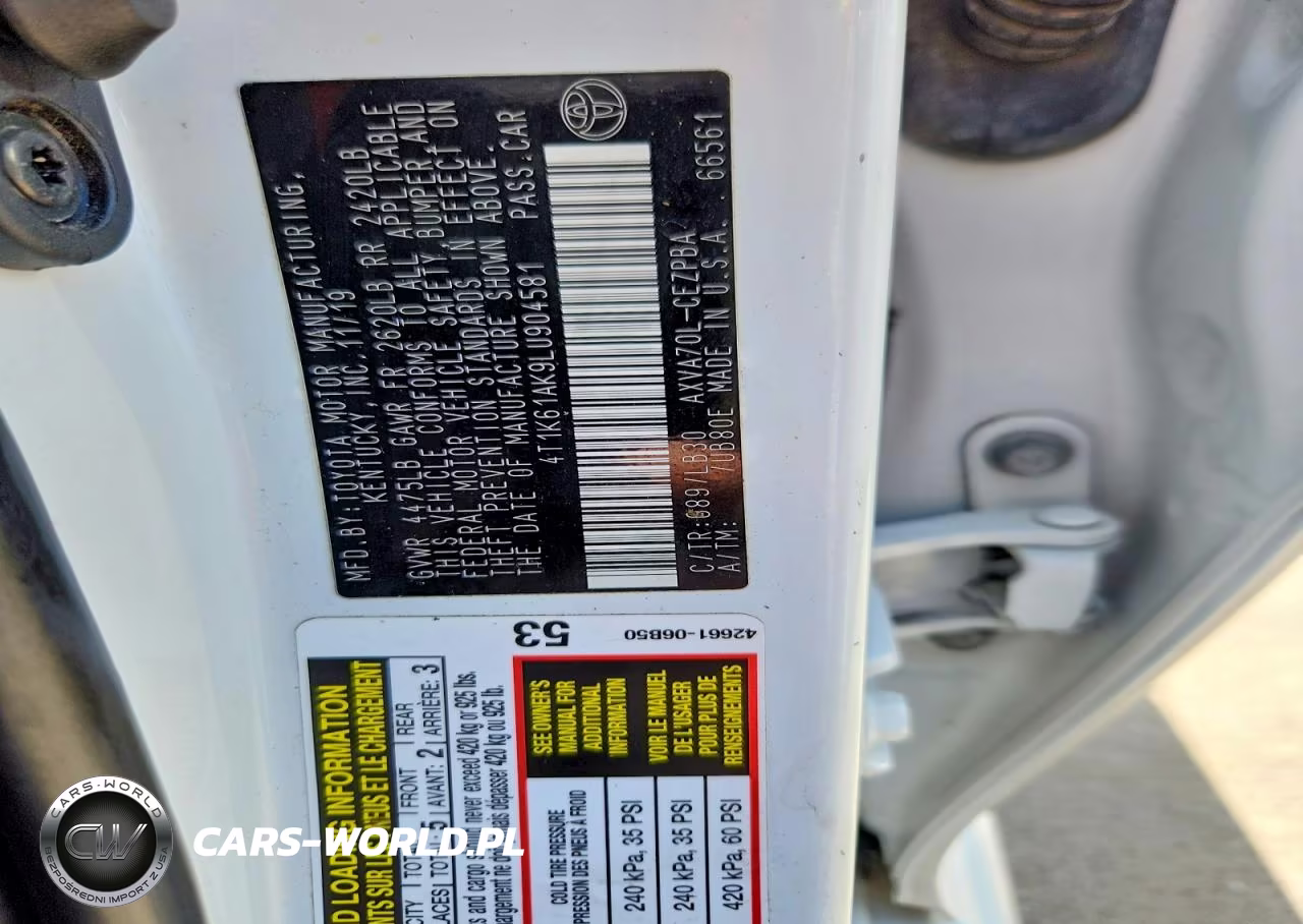 2020 Toyota Camry Xse VIN:4T1K61AK9LU904581 - 12