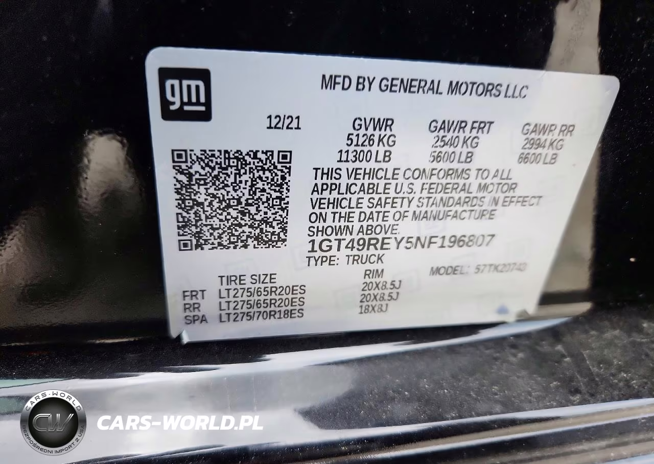 2022 GMC Sierra K2500 Denali VIN:1GT49REY5NF196807 - 12