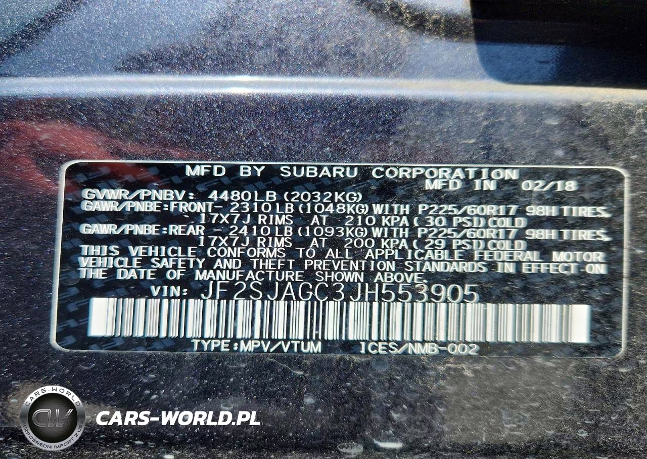 2018 Subaru Forester 2.5I Premium VIN:JF2SJAGC3JH553905 - 13