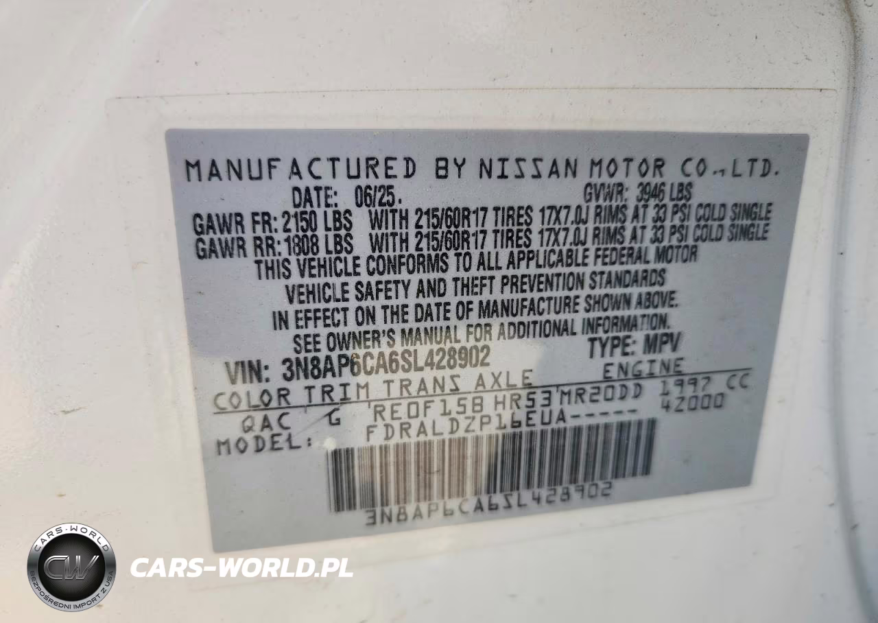 2025 Nissan Kicks Sv VIN:3N8AP6CA6SL428902 - 13