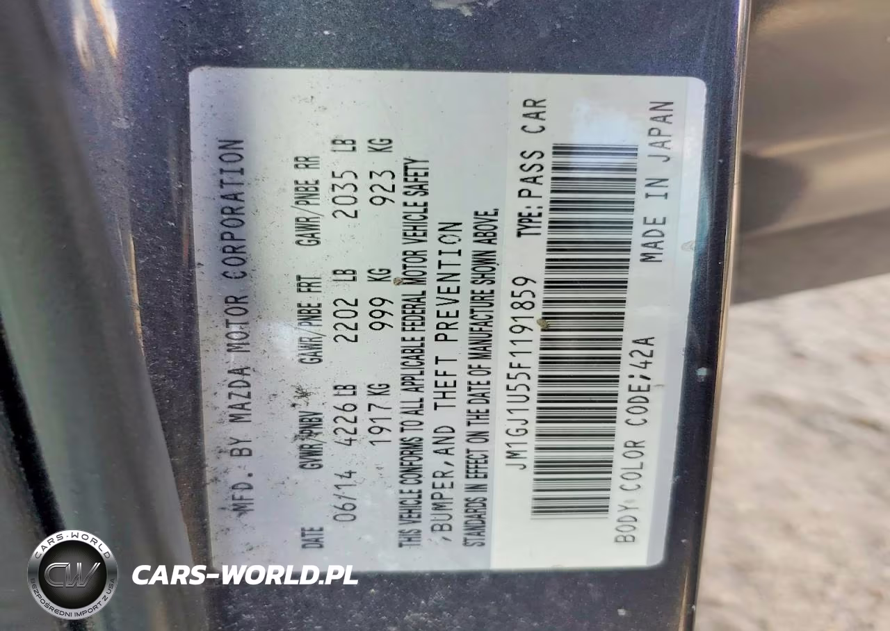 2015 Mazda 6 Sport VIN:JM1GJ1U55F1191859 - 12