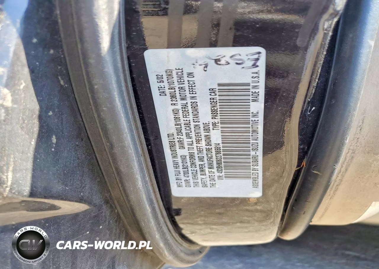2002 Subaru Legacy Outback H6 3.0 Ll Bean VIN:4S3BH806227665514 - 12