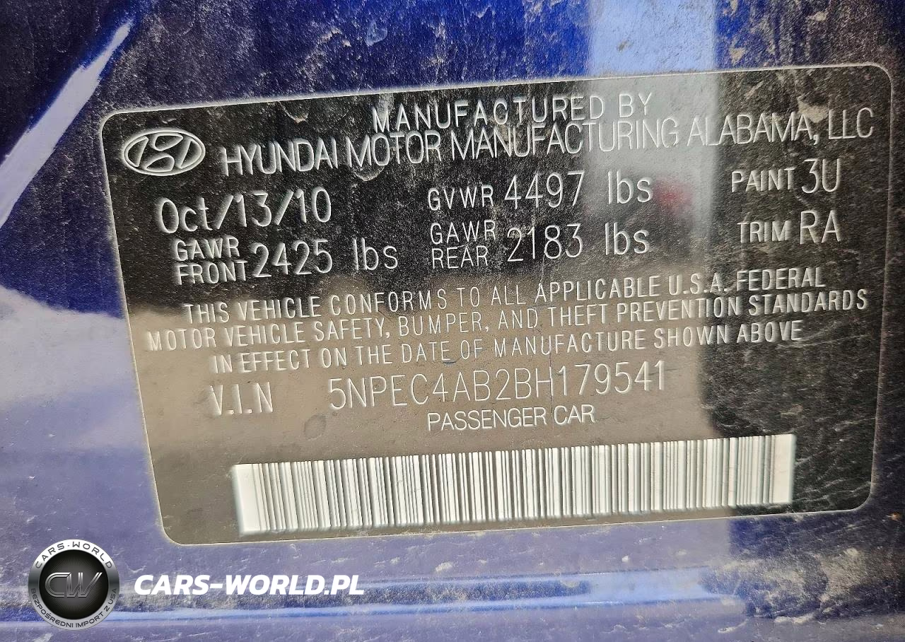 2011 Hyundai Sonata Se 2.0T VIN:5NPEC4AB2BH179541 - 12