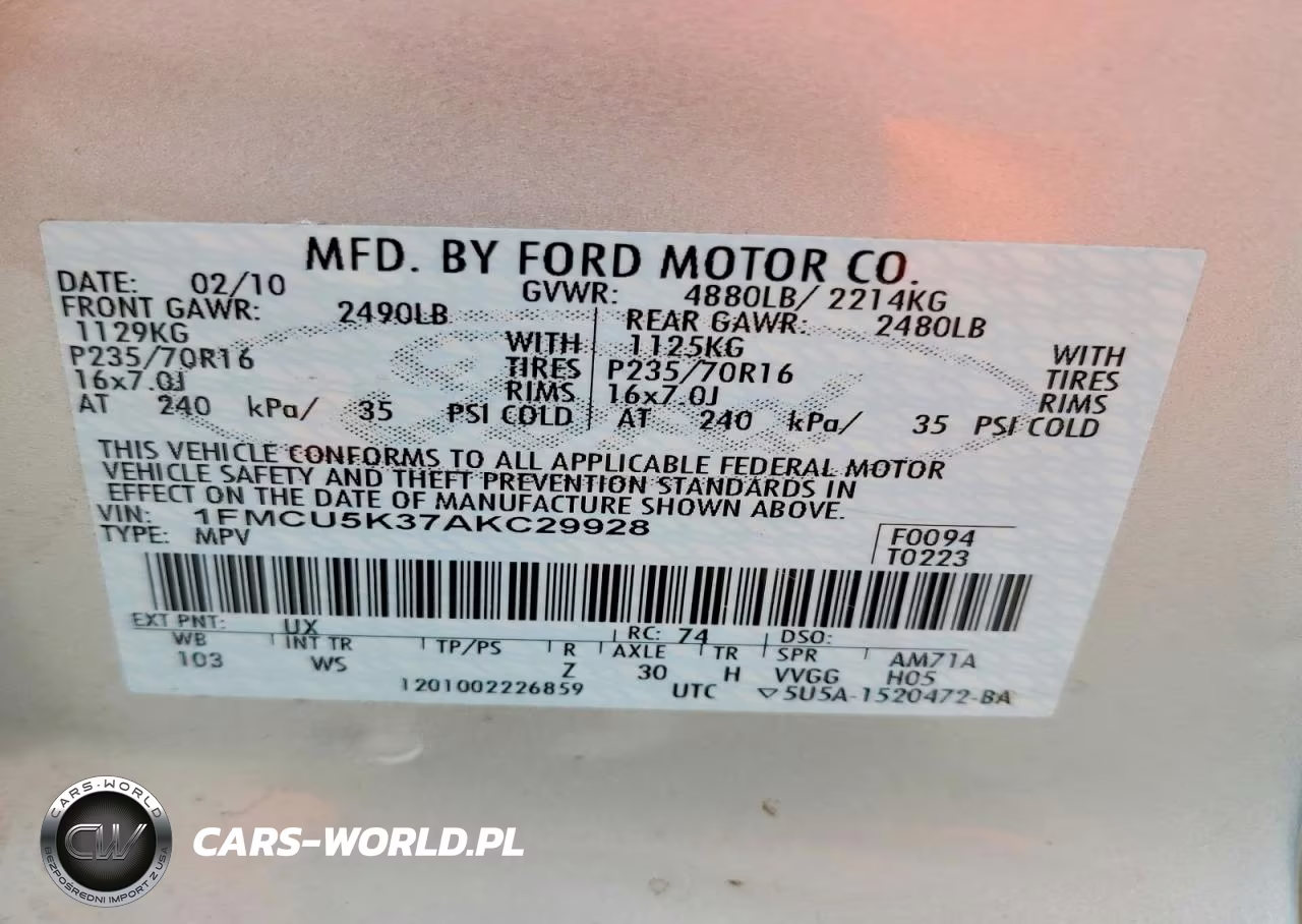 2010 Ford Escape Hybrid VIN:1FMCU5K37AKC29928 - 14