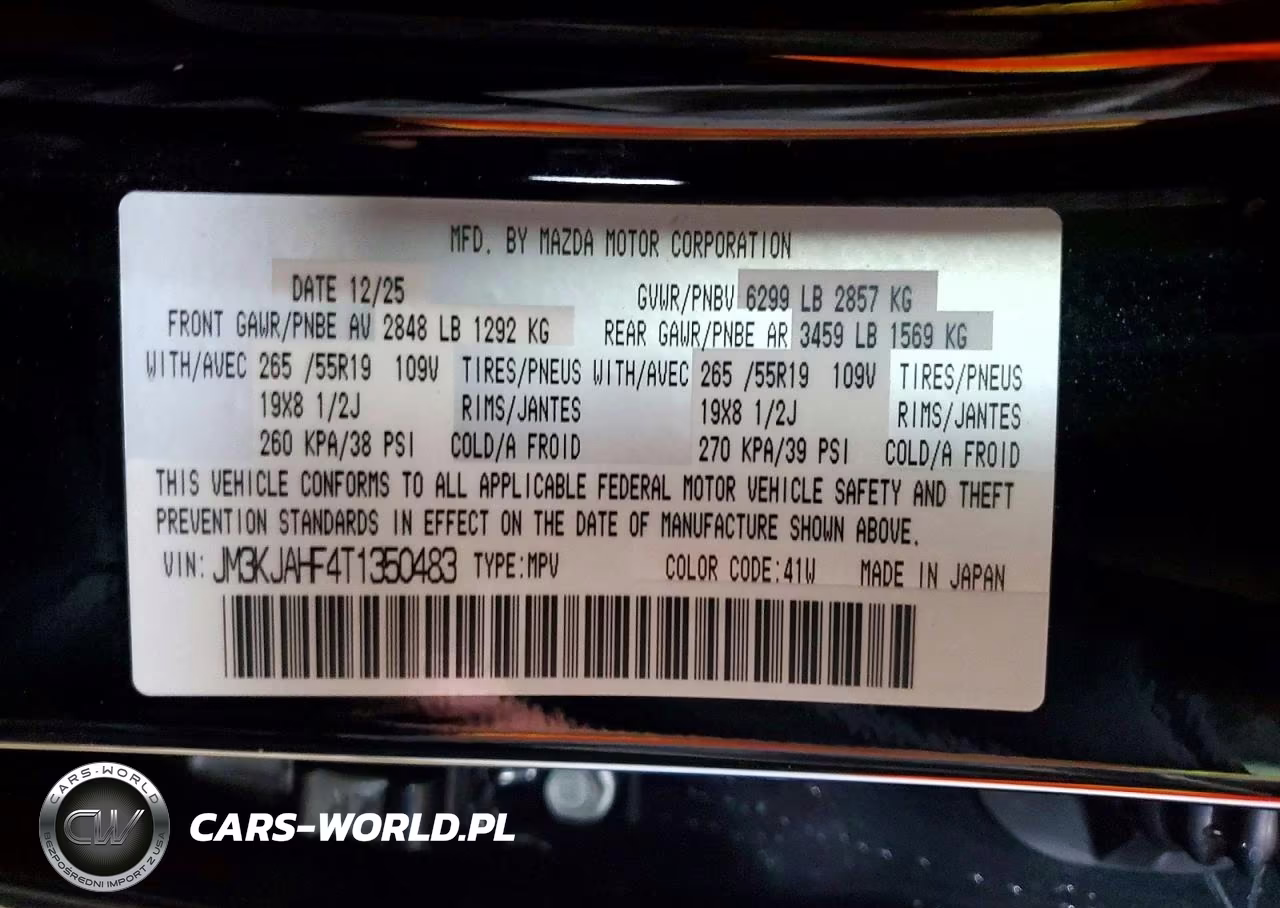 2026 Mazda Cx-70 Sc VIN:JM3KJAHF4T1350483 - 13