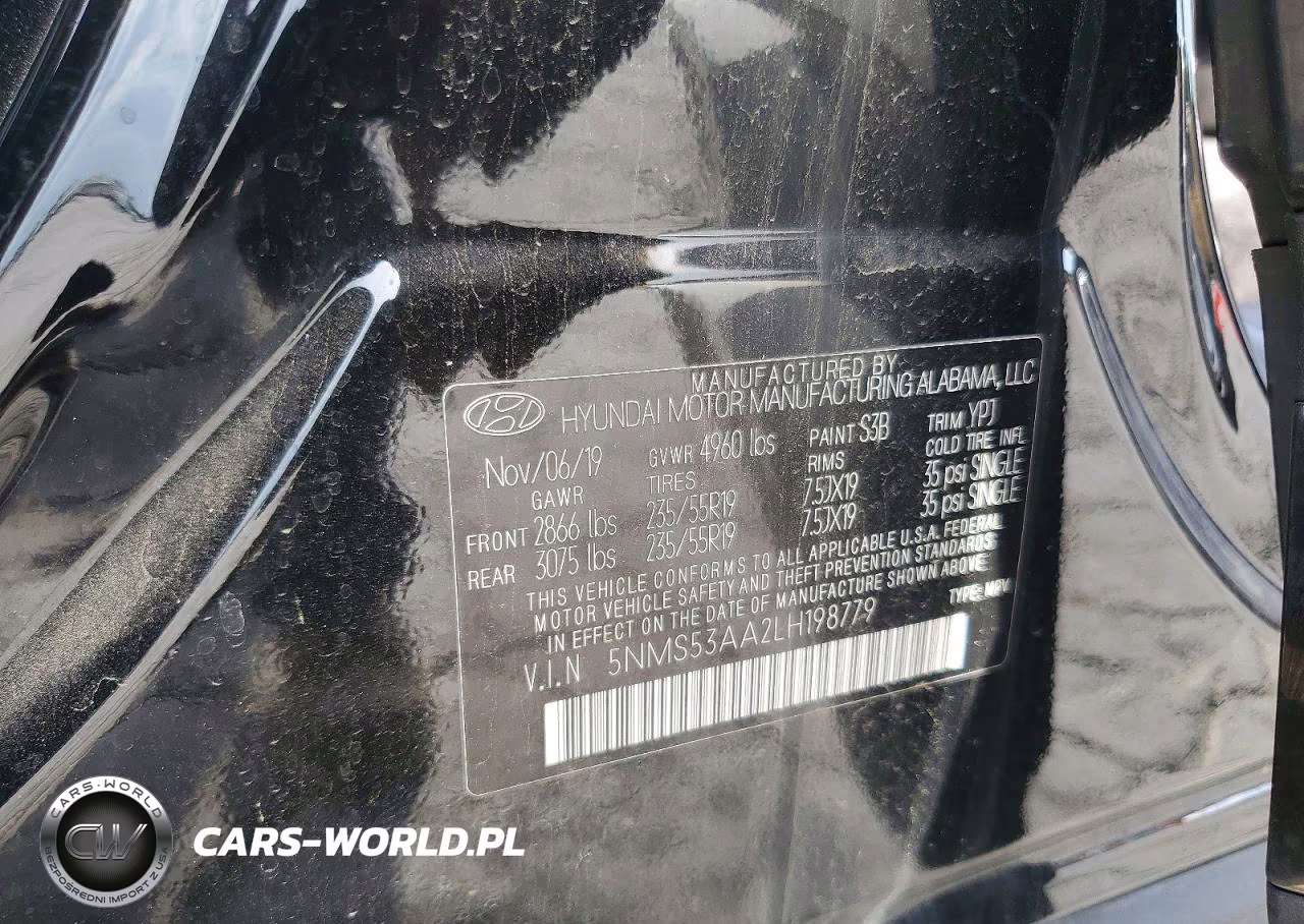 2020 Hyundai Santa Fe Limited 2.0T VIN:5NMS53AA2LH198779 - 14