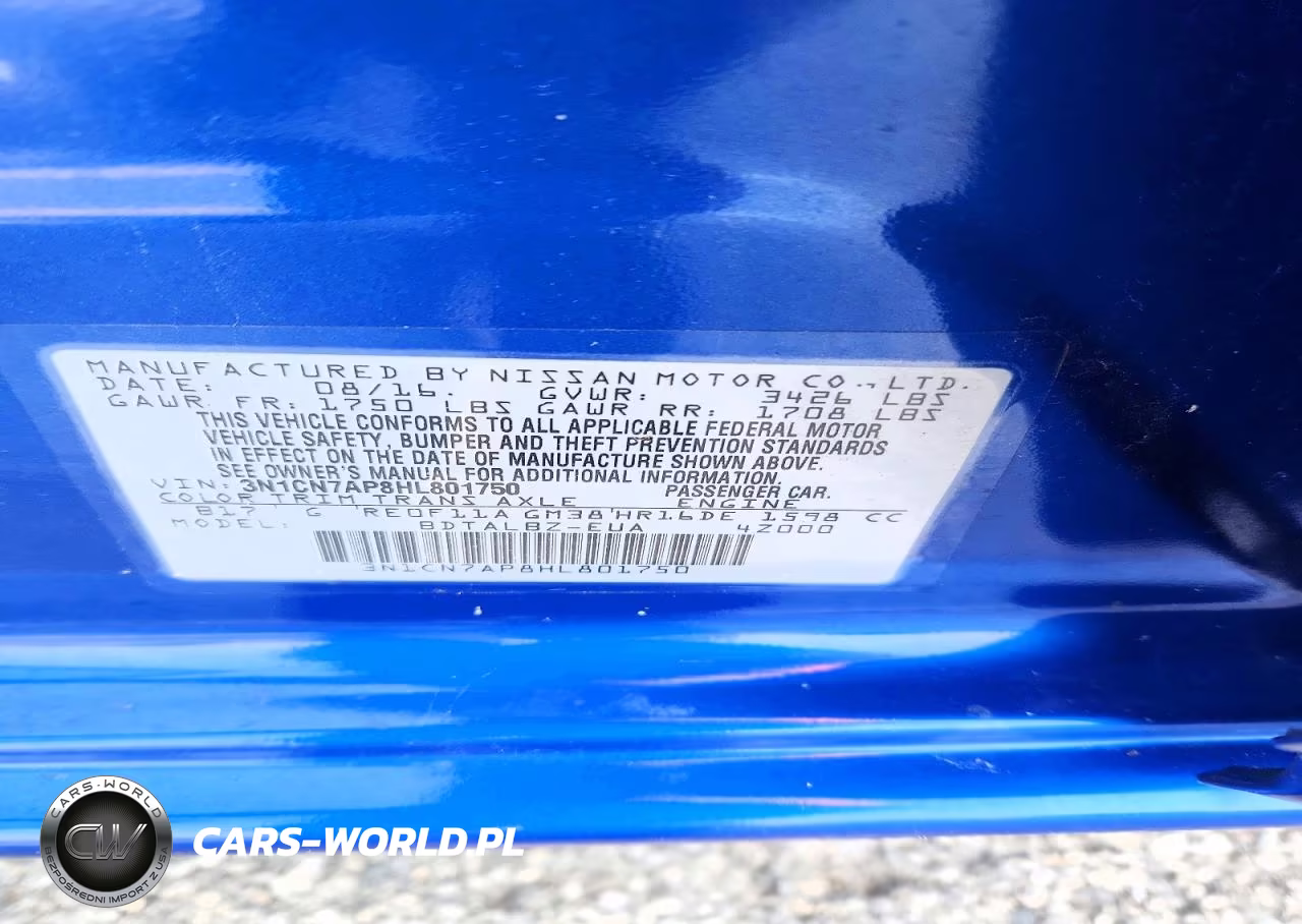 2017 Nissan Versa 1.6 Sv VIN:3N1CN7AP8HL801750 - 12