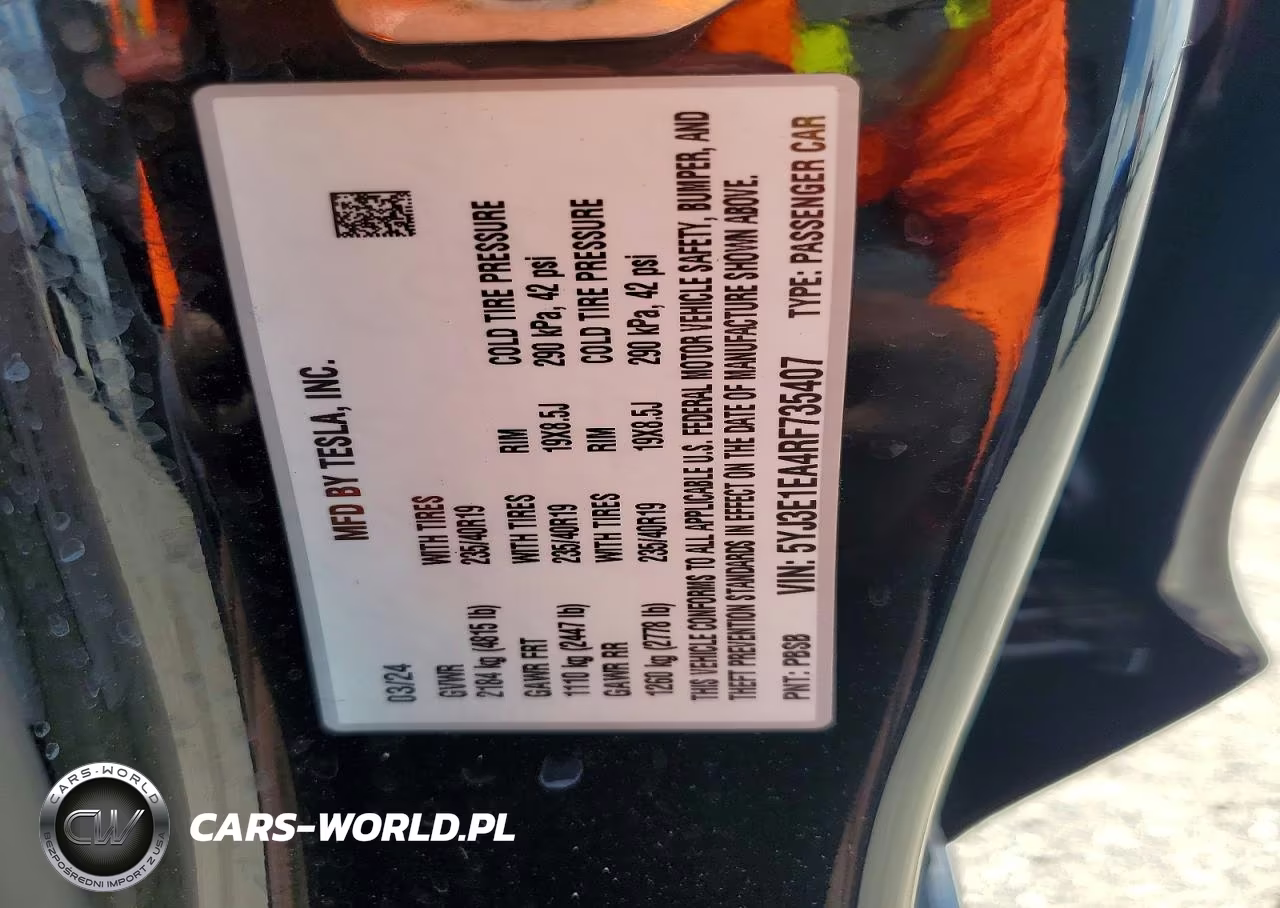 2024 Tesla Model 3 VIN:5YJ3E1EA4RF735407 - 12