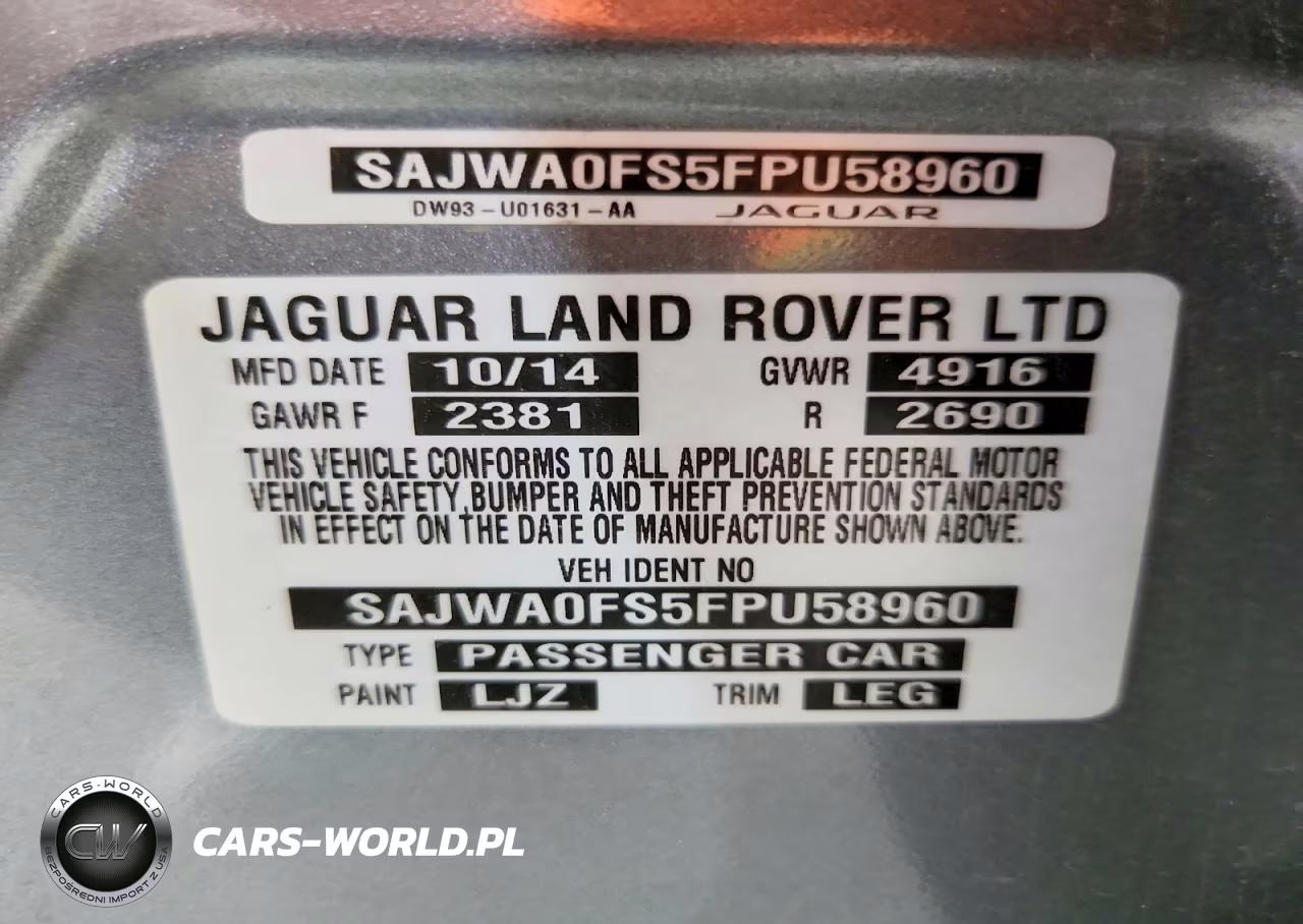 2015 Jaguar Xf 2.0T Premium VIN:SAJWA0FS5FPU58960 - 12