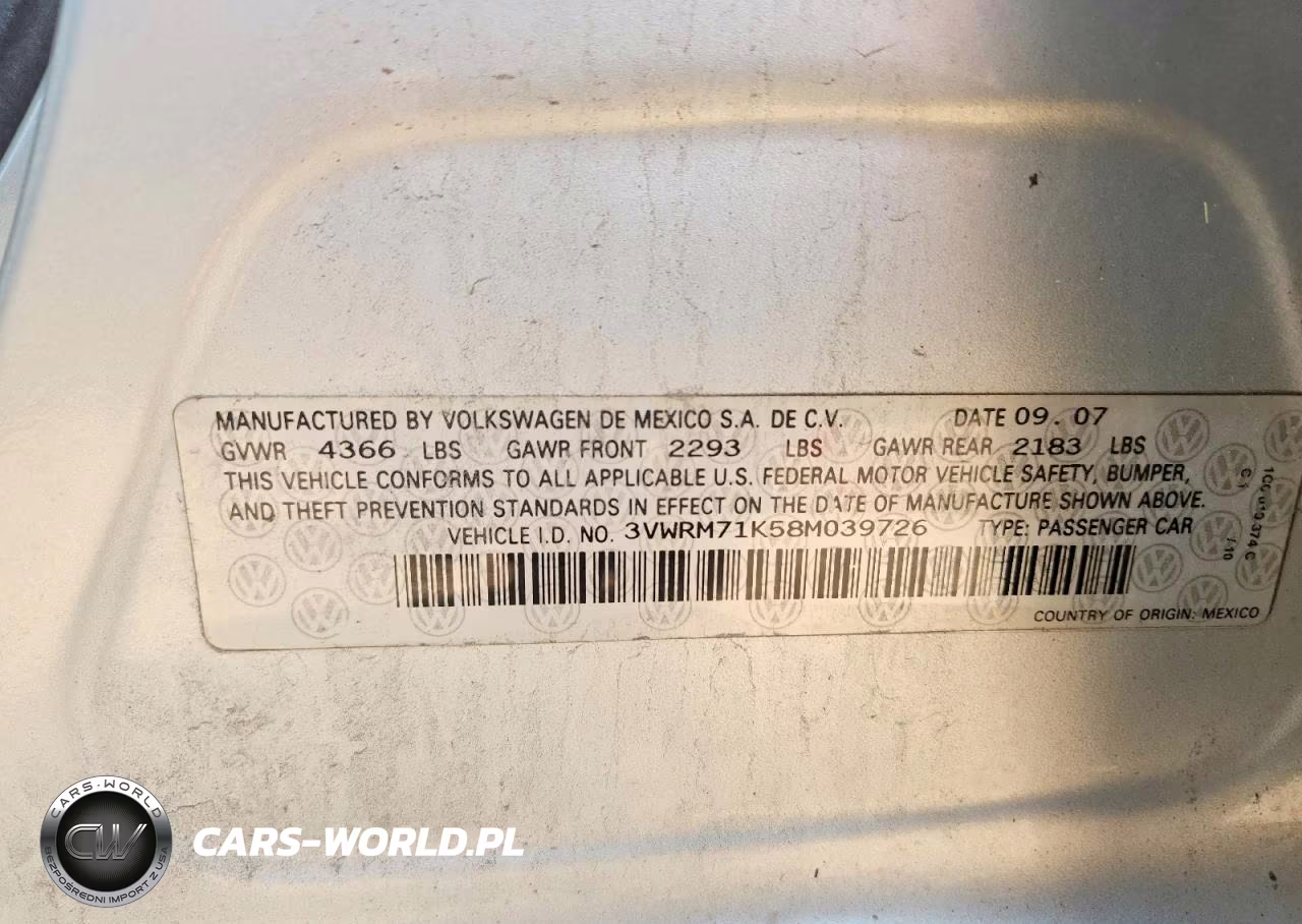 2008 Volkswagen Jetta Se VIN:3VWRM71K58M039726 - 12