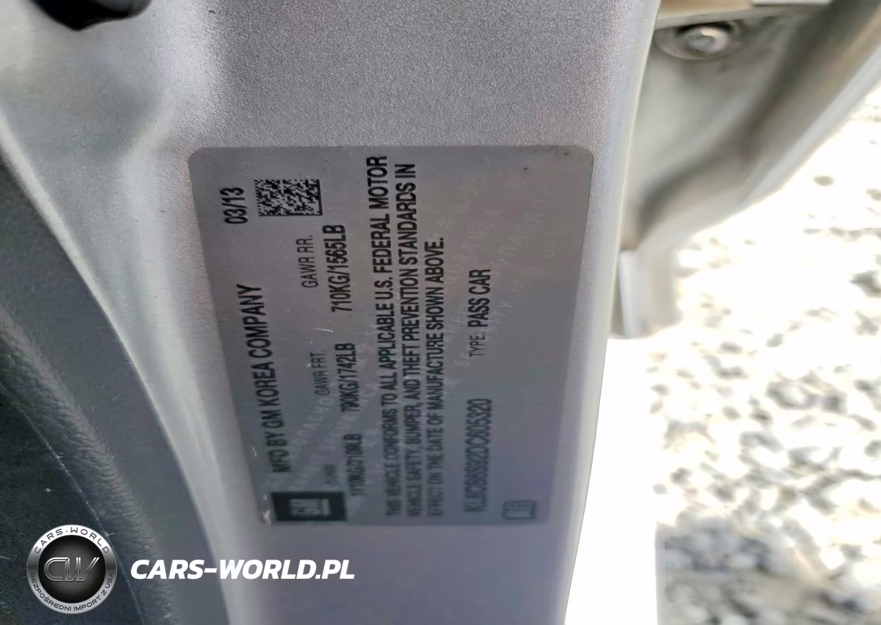 2013 Chevrolet Spark Ls Auto VIN:KL8CB6S92DC605320 - 12