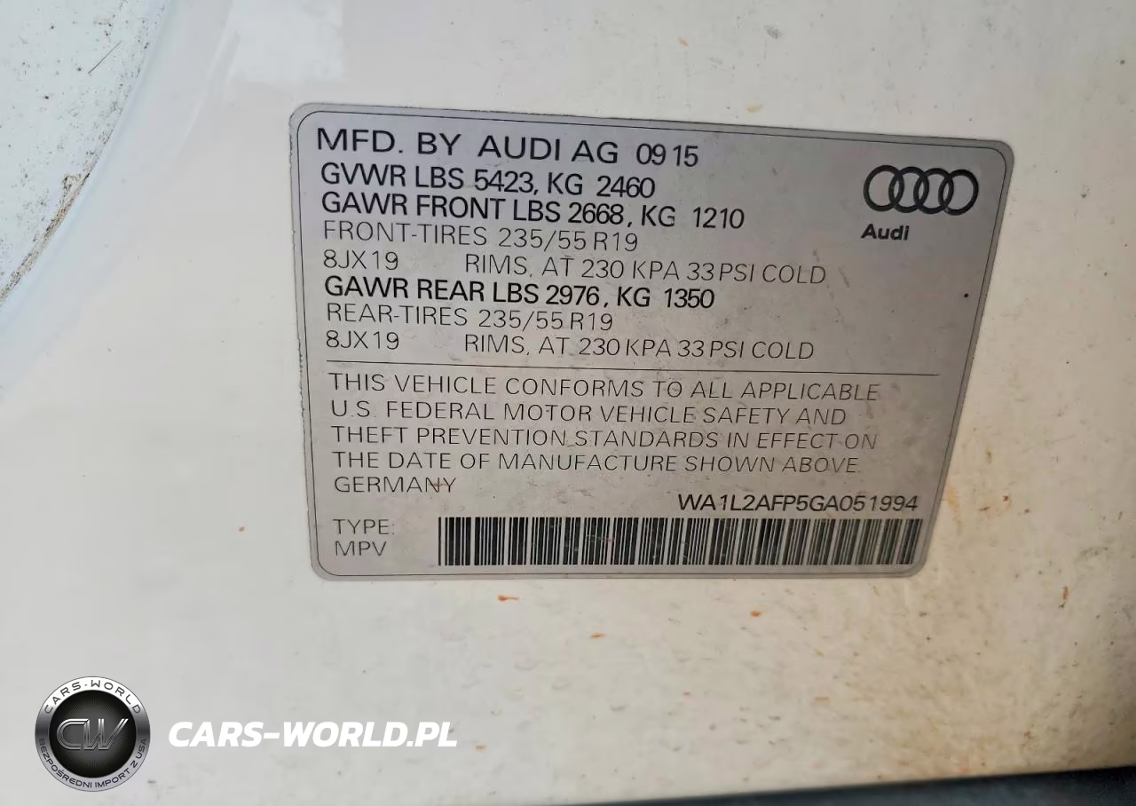 2016 Audi Q5 Premium Plus VIN:WA1L2AFP5GA051994 - 13