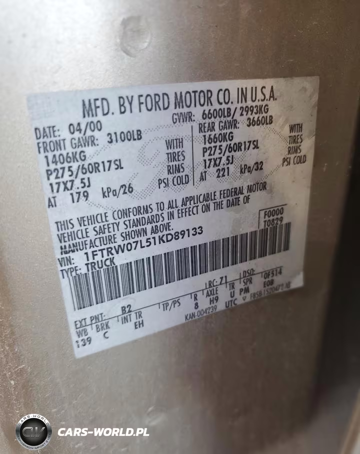 2001 Ford F150 Supercrew VIN:1FTRW07L51KD89133 - 12