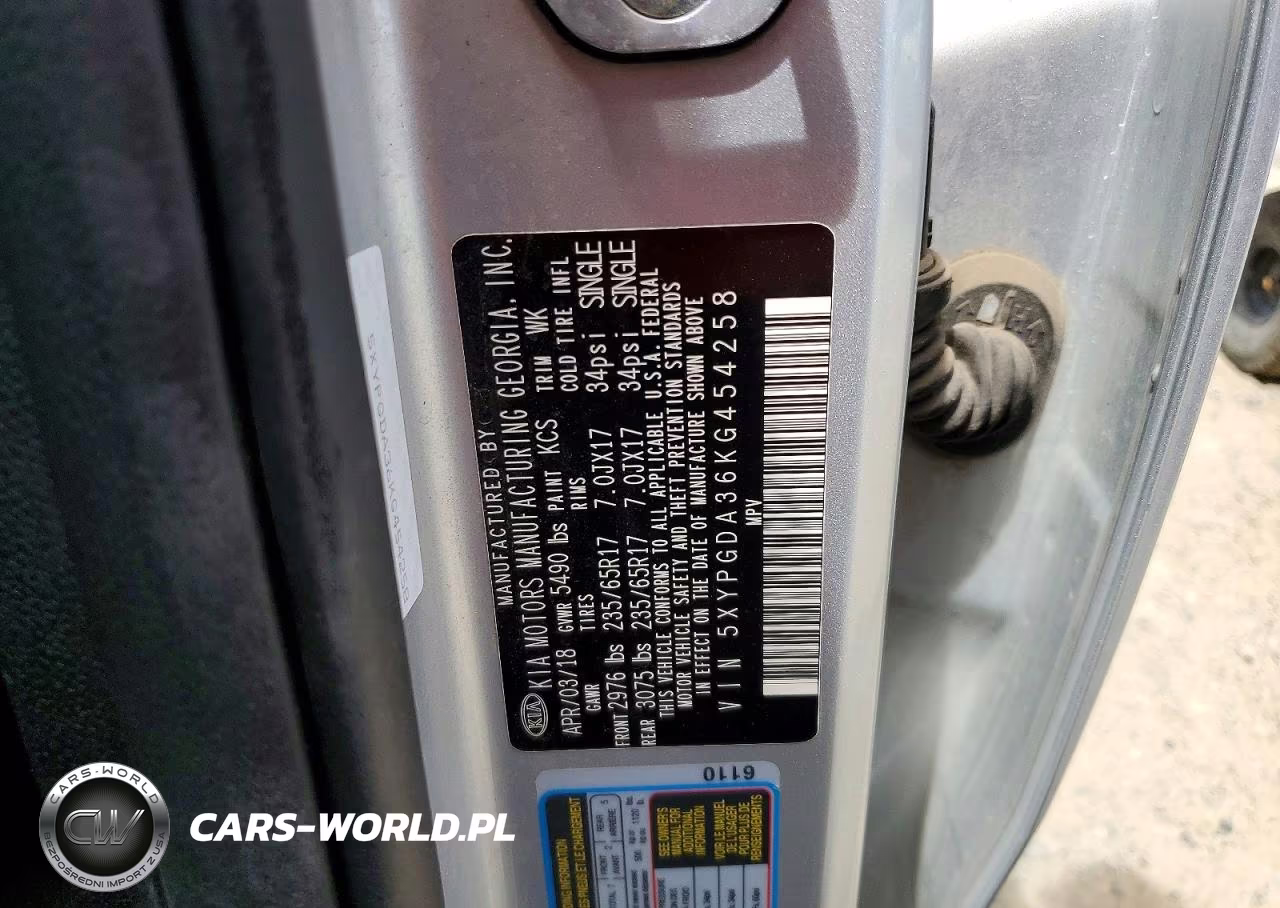 2019 Kia Sorento Lx VIN:5XYPGDA36KG454258 - 12