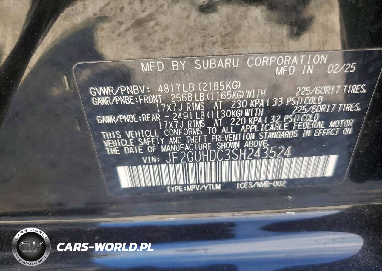2025 Subaru Crosstrek Premium VIN:JF2GUHDC3SH243524 - 13