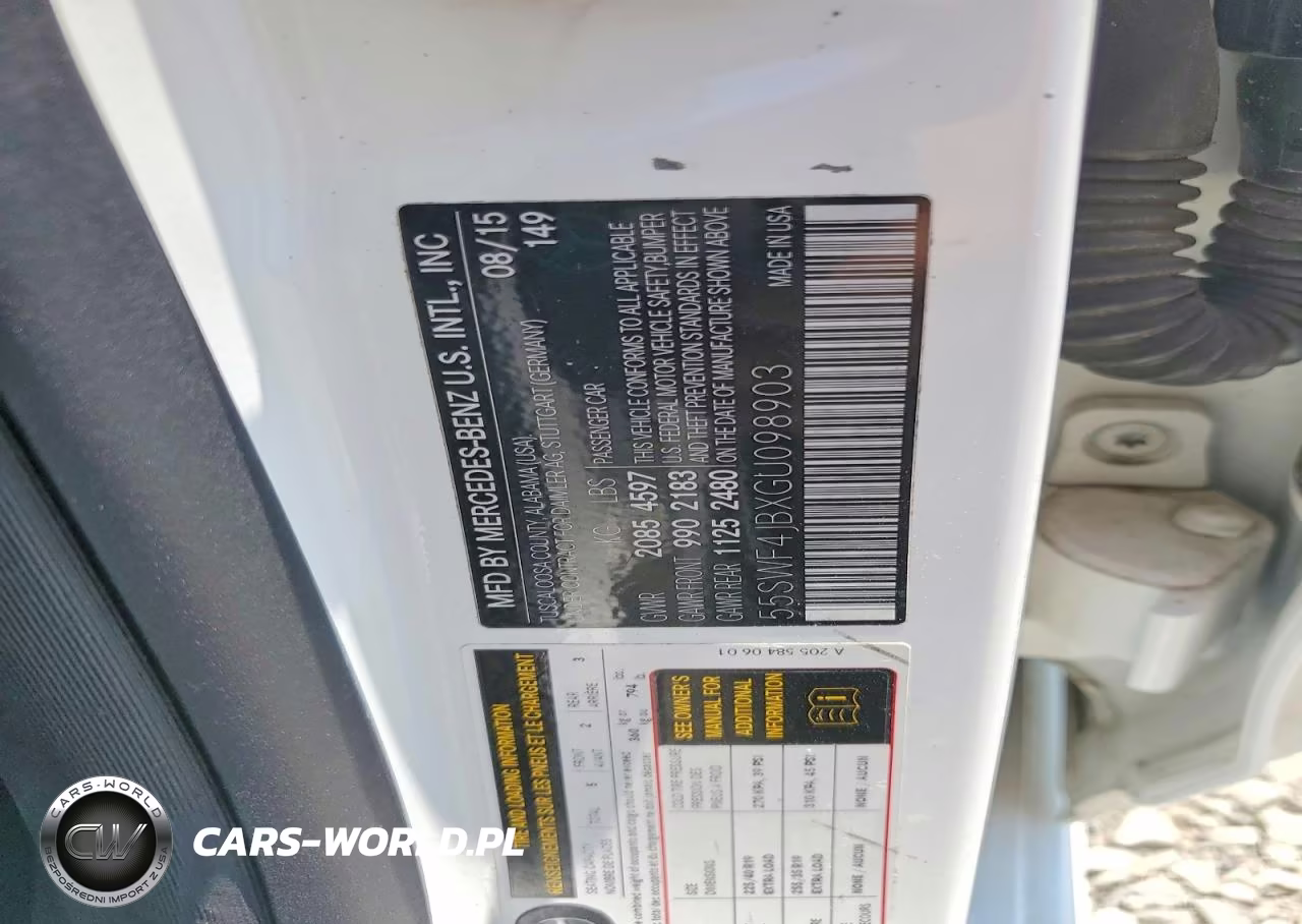 2016 Mercedes-Benz C 300 VIN:55SWF4JBXGU098903 - 12