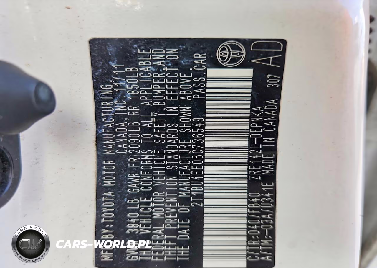 TOYOTA COROLLA BA VIN:2T1BU4EE0BC736549 - 12