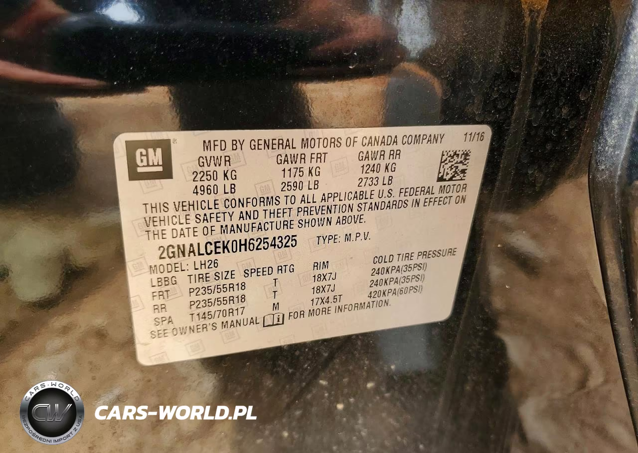 2017 Chevrolet Equinox Lt VIN:2GNALCEK0H6254325 - 13
