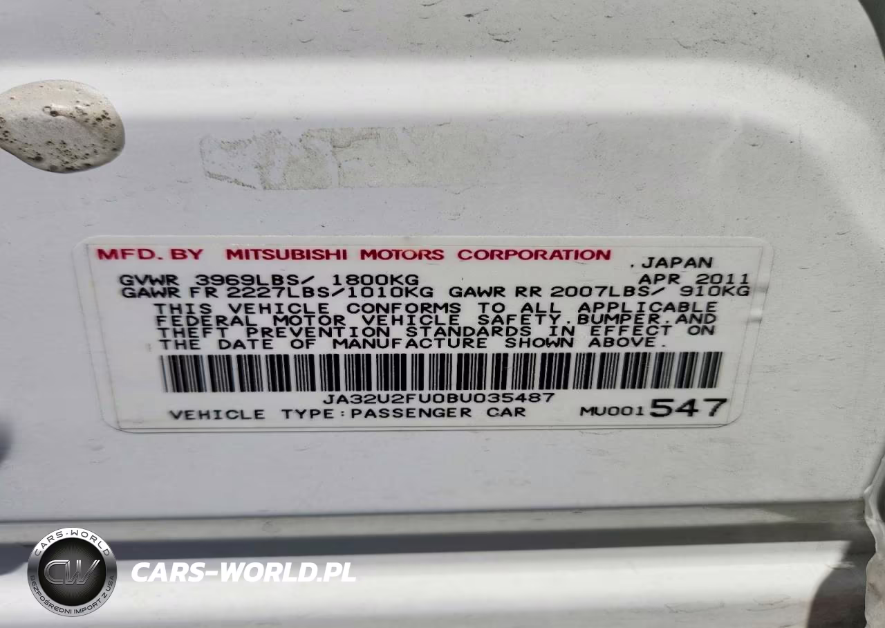 2011 Mitsubishi Lancer Es-Es Sport VIN:JA32U2FU0BU035487 - 12