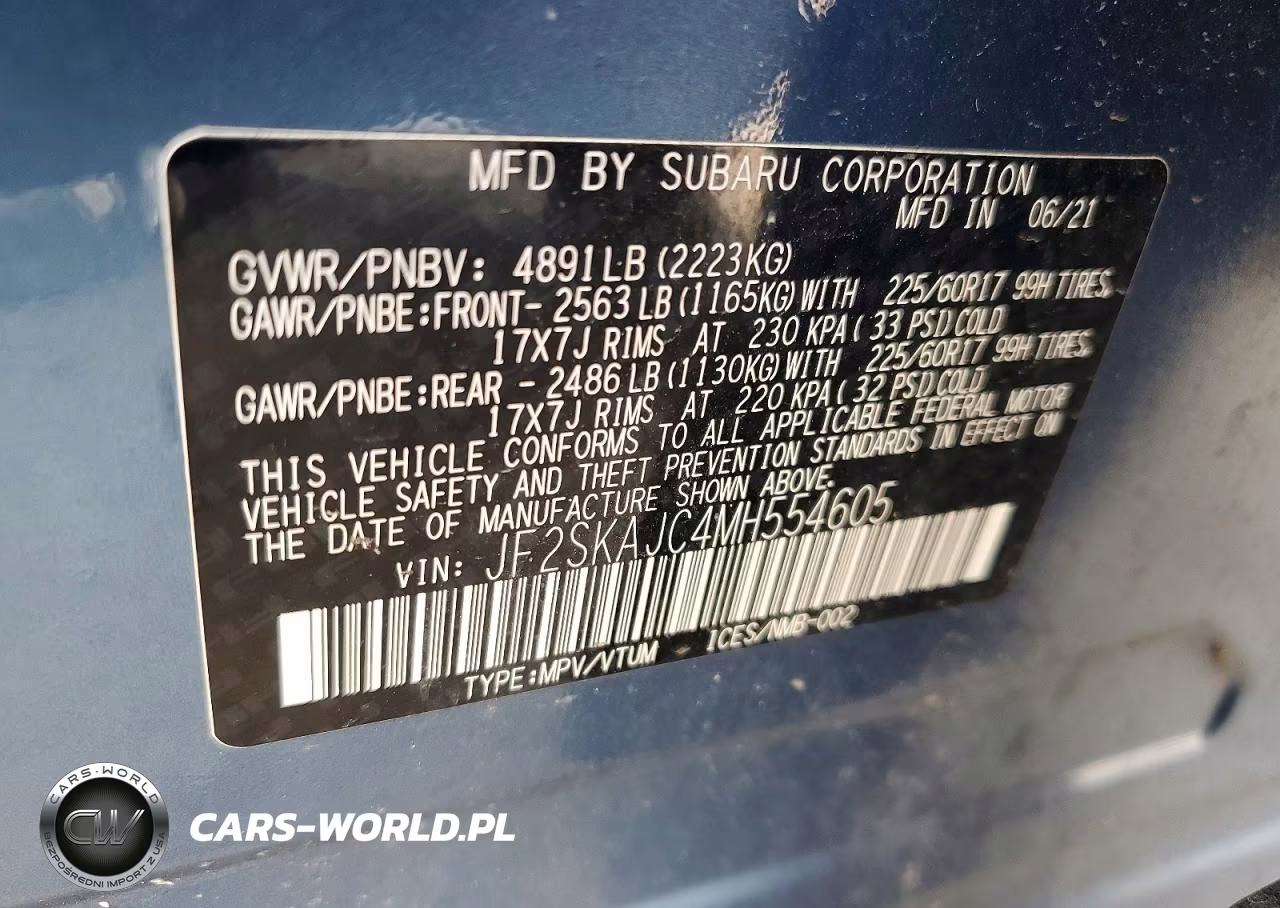 2021 Subaru Forester Premium VIN:JF2SKAJC4MH554605 - 13