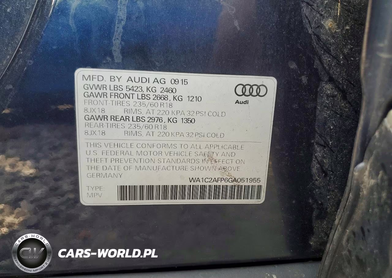 2016 Audi Q5 Premium VIN:WA1C2AFP6GA051955 - 13