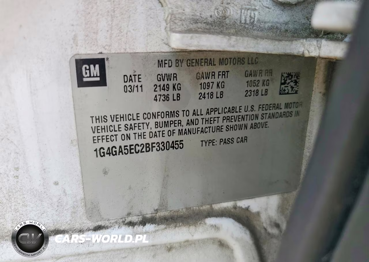 2011 Buick Lacross VIN:1G4GA5EC2BF330455 - 13