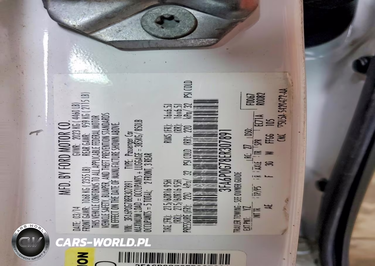 2014 Ford Fusion S VIN:3FA6P0G78ER307891 - 13