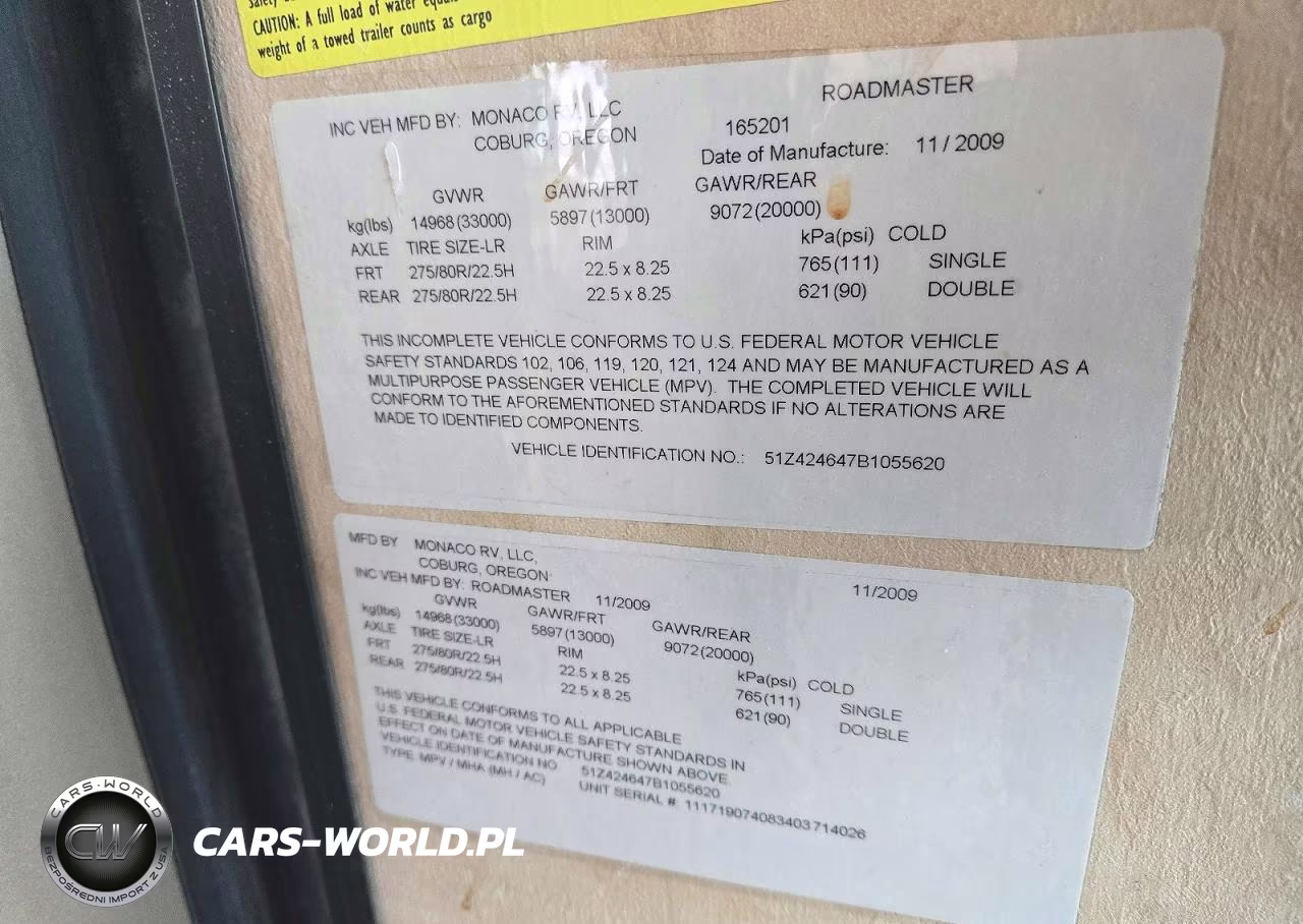 2011 Monaco Cayman Rv VIN:51Z424647B1055620 - 12