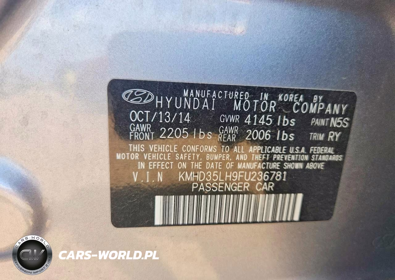 2015 Hyundai Elantra Gt Base VIN:KMHD35LH9FU236781 - 12