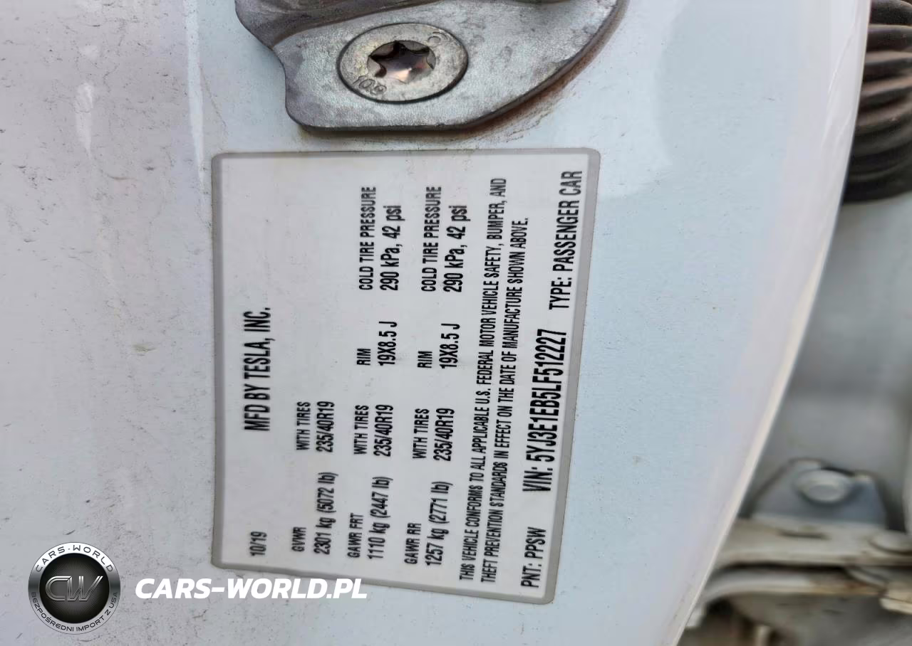 2020 Tesla Model 3 VIN:5YJ3E1EB5LF512227 - 12