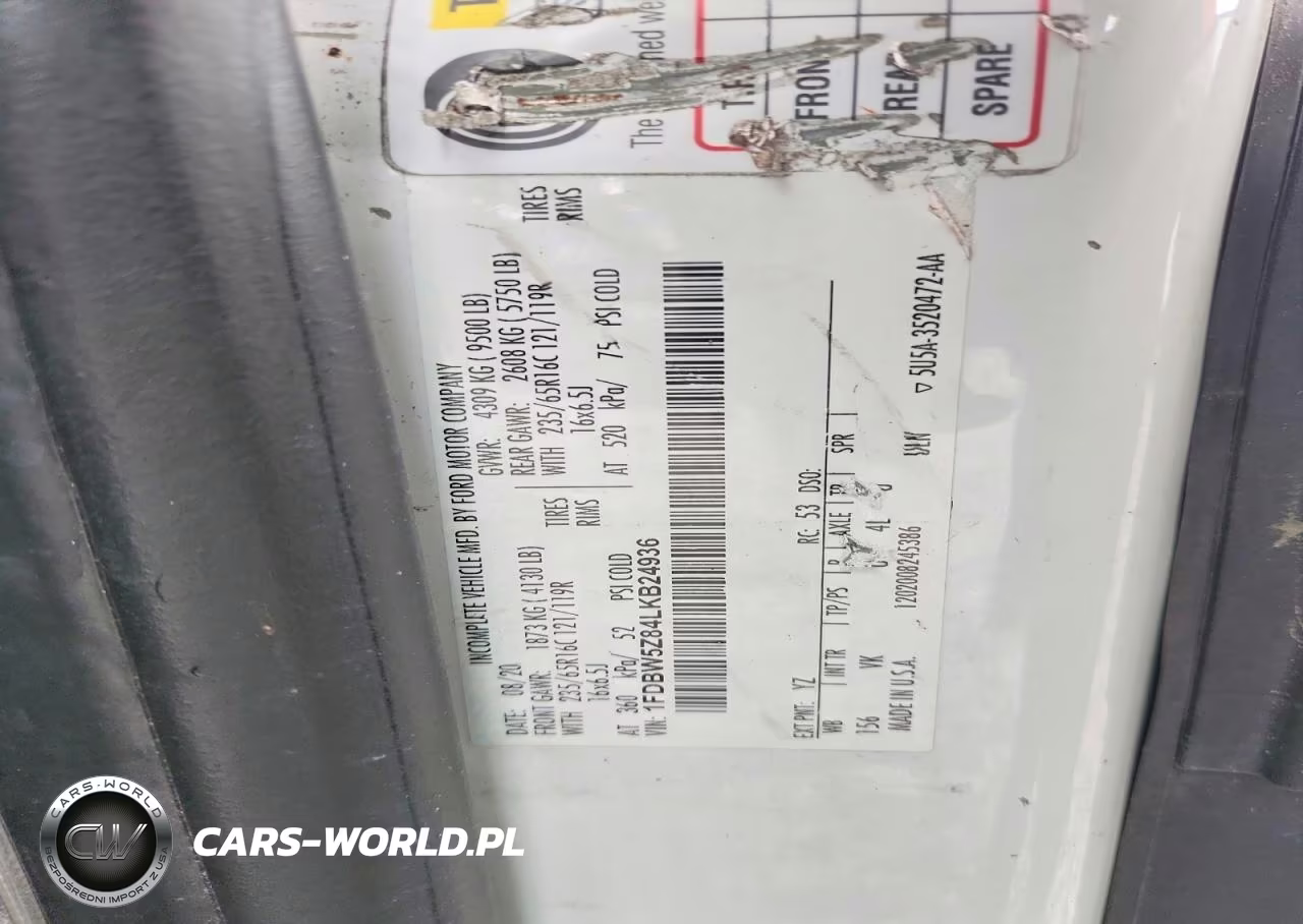 2020 Ford Transit T-350 VIN:1FDBW5Z84LKB24936 - 13