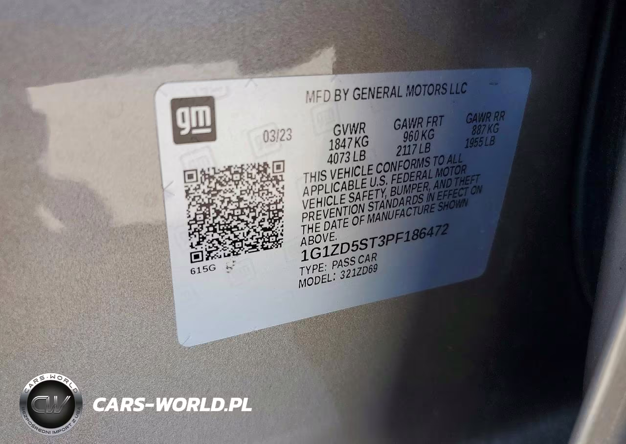 2023 Chevrolet Malibu Lt VIN:1G1ZD5ST3PF186472 - 12