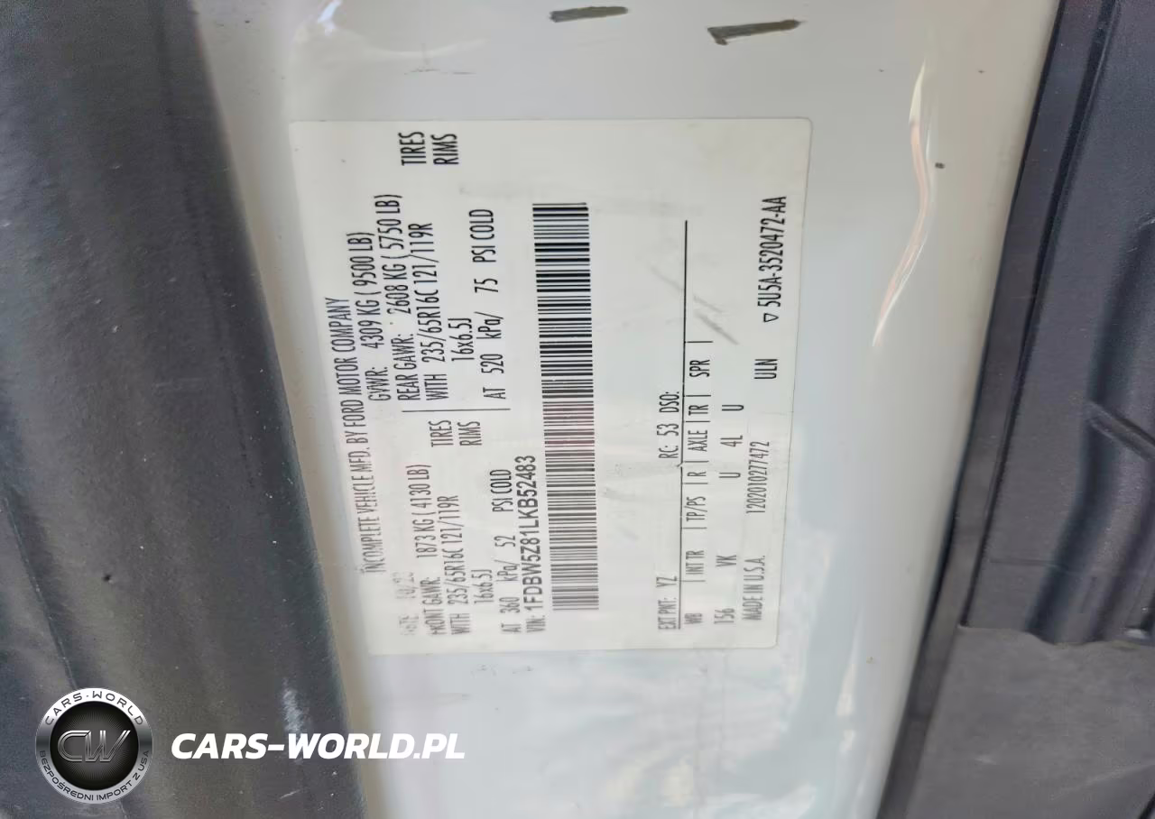 2020 Ford Transit T-350 VIN:1FDBW5Z81LKB52483 - 13