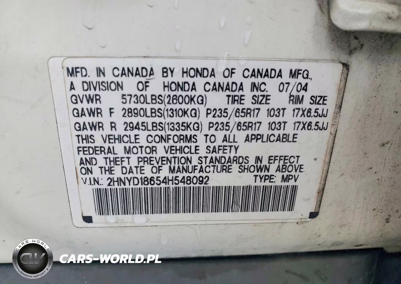 2004 Acura Mdx Touring VIN:2HNYD18654H548092 - 13