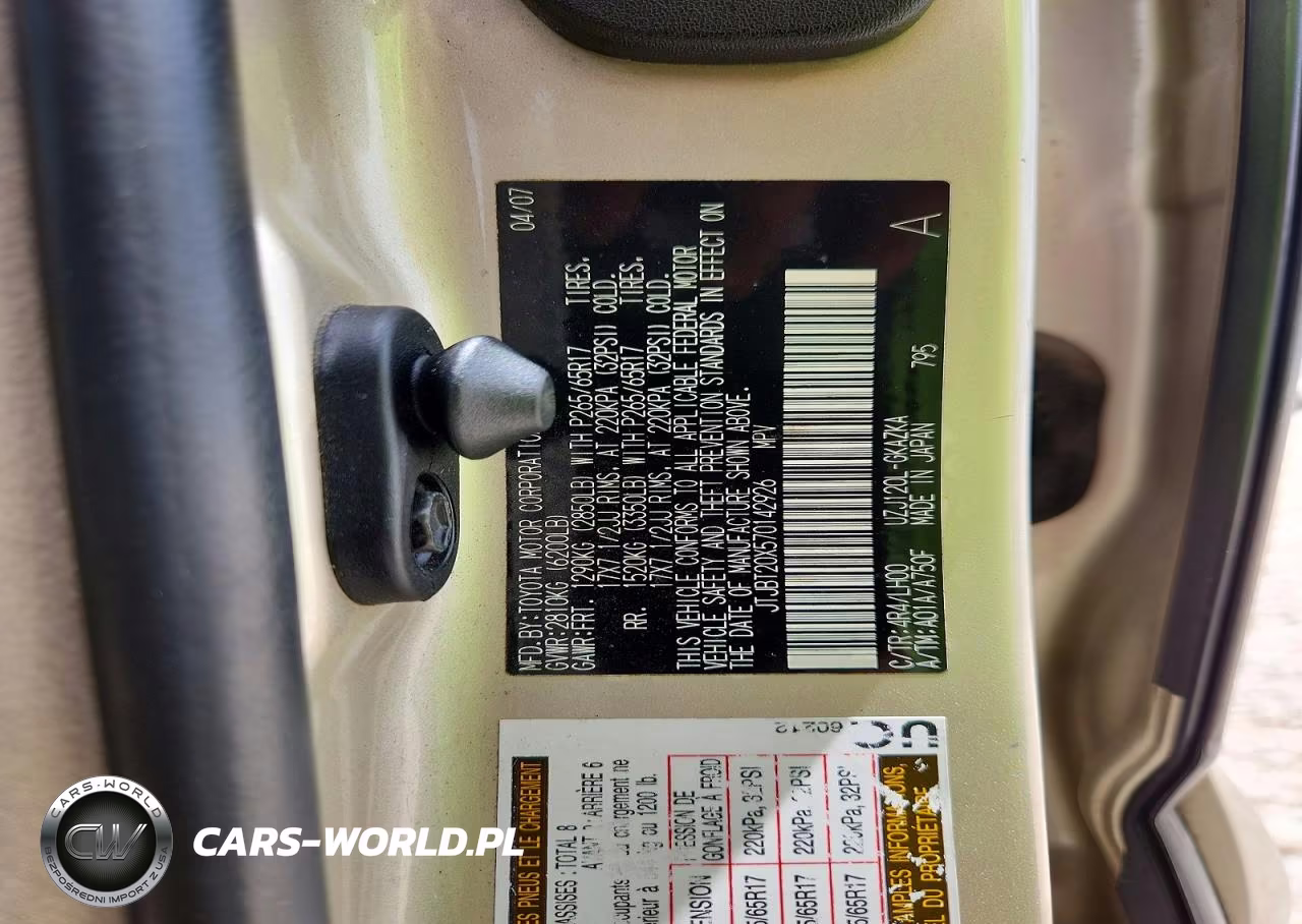 2007 Lexus Gx 470 VIN:JTJBT20X570142926 - 13