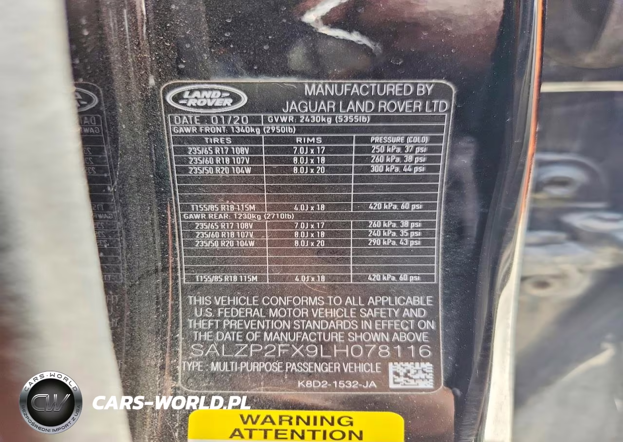 2020 Land Rover Range Rover Evoque Se VIN:SALZP2FX9LH078116 - 13