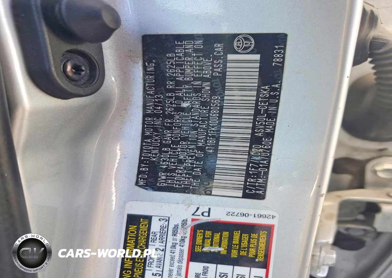 2013 Toyota Camry Se VIN:4T1BF1FK1DU680569 - 12