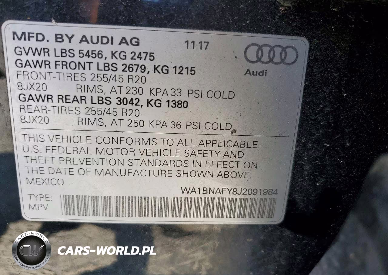 2018 Audi Q5 Premium Plus VIN:WA1BNAFY8J2091984 - 13