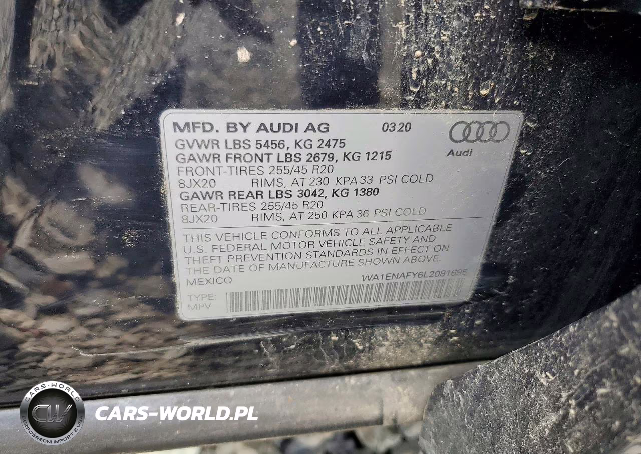 2020 Audi Q5 Titanium Premium Plus VIN:WA1ENAFY6L2081695 - 13