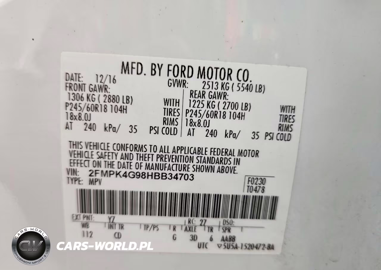 2017 Ford Edge Se VIN:2FMPK4G98HBB34703 - 13
