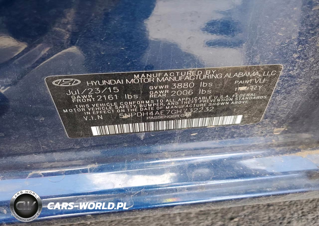 2016 Hyundai Elantra Value Edition VIN:5NPDH4AE7GH732232 - 12