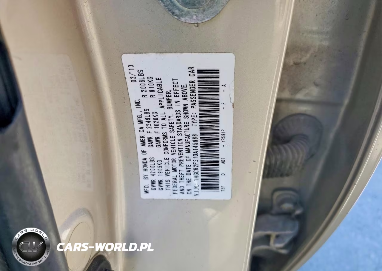 2013 Honda Accord Lx VIN:1HGCR2F31DA145968 - 12