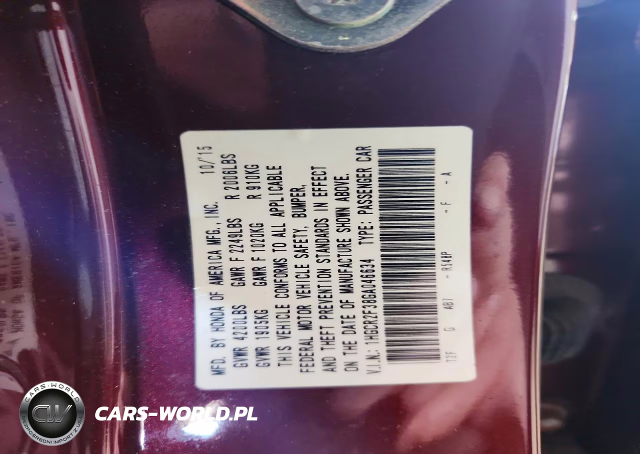 2016 Honda Accord Lx VIN:1HGCR2F38GA046634 - 12