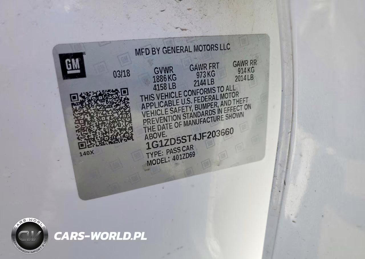2018 Chevrolet Malibu Lt VIN:1G1ZD5ST4JF203660 - 12