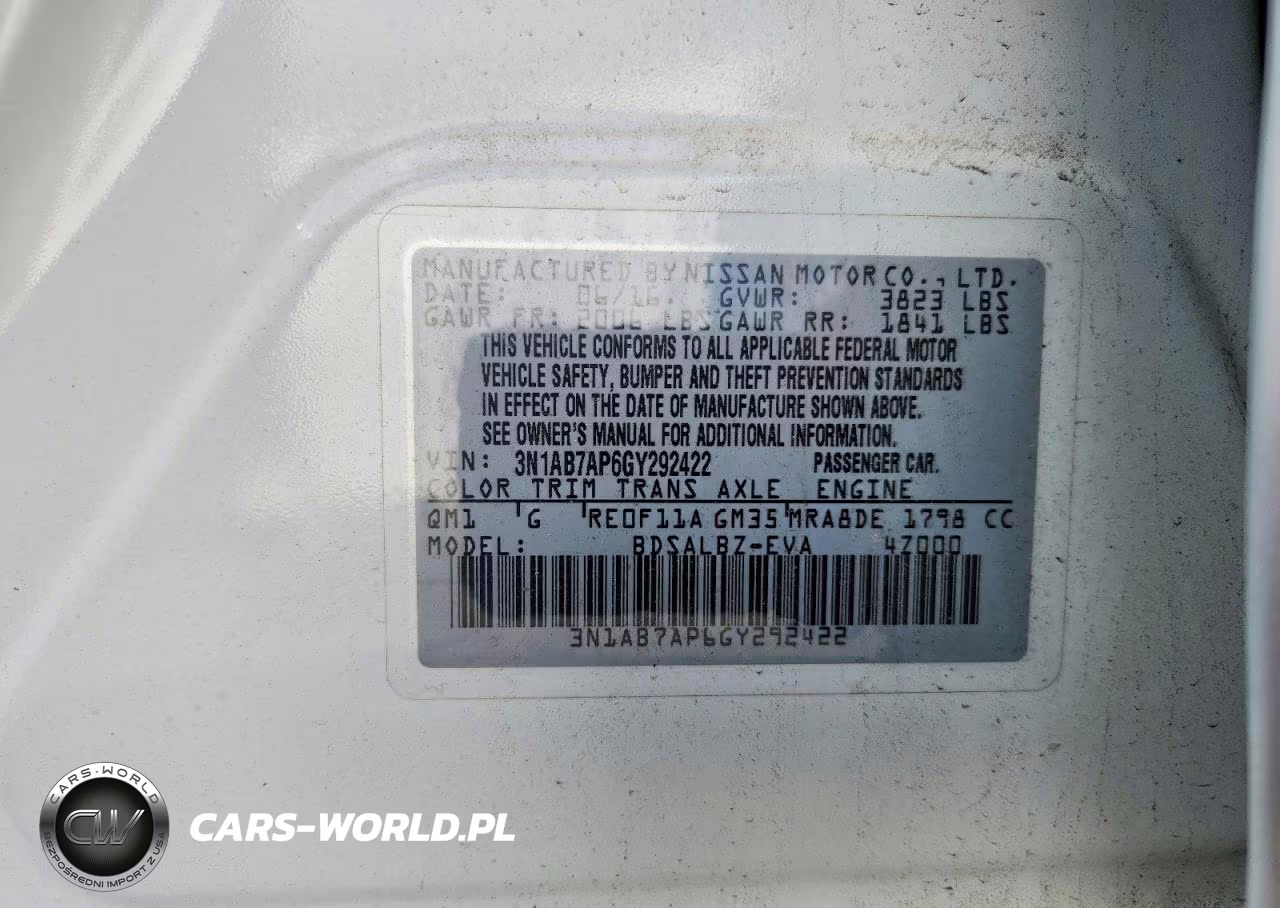 2016 Nissan Sentra S VIN:3N1AB7AP6GY292422 - 12