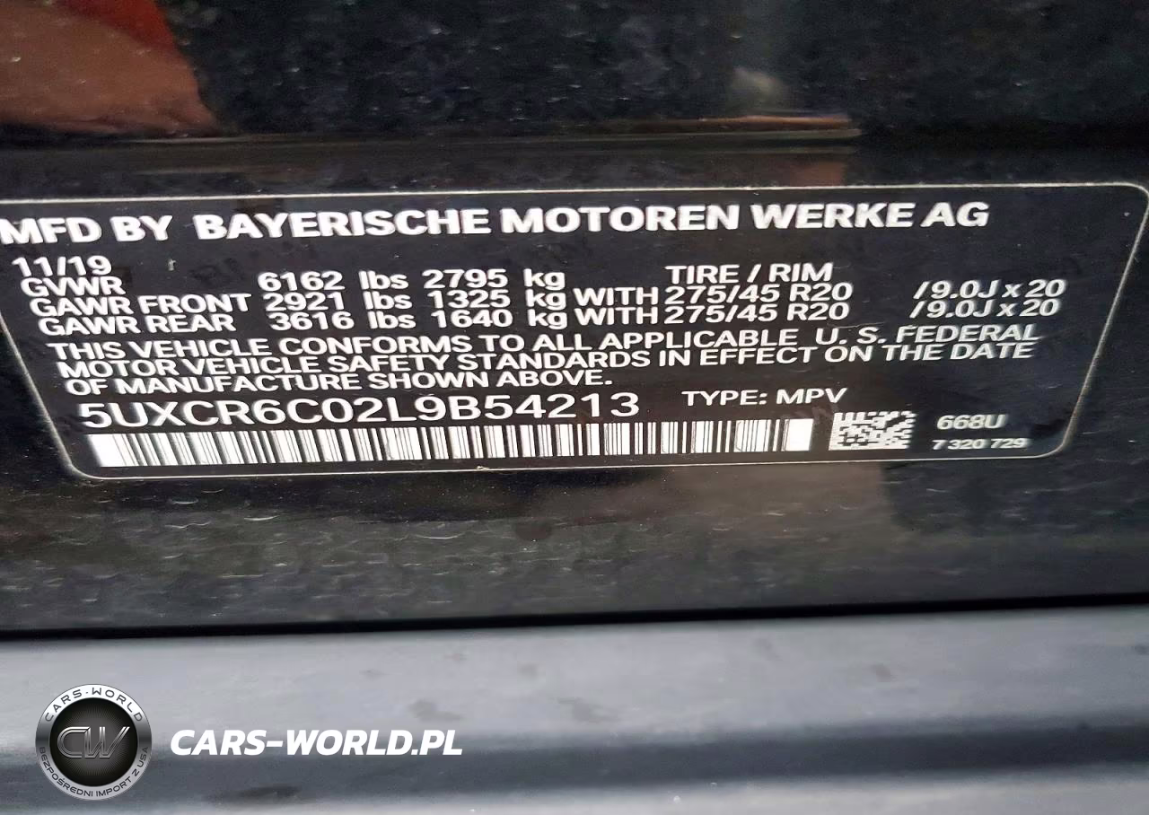 2020 BMW X5 xDrive40I VIN:5UXCR6C02L9B54213 - 14