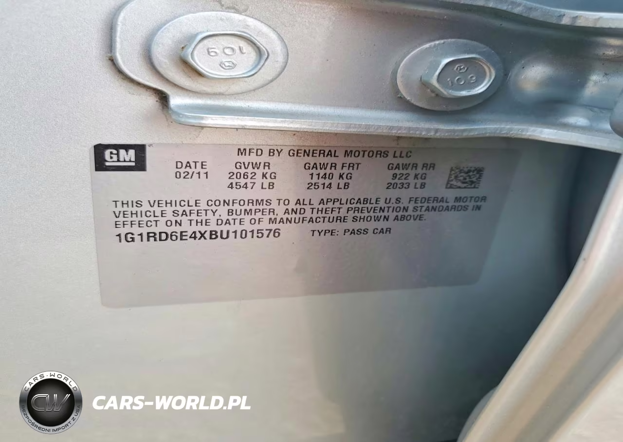 2011 Chevrolet Volt VIN:1G1RD6E4XBU101576 - 12