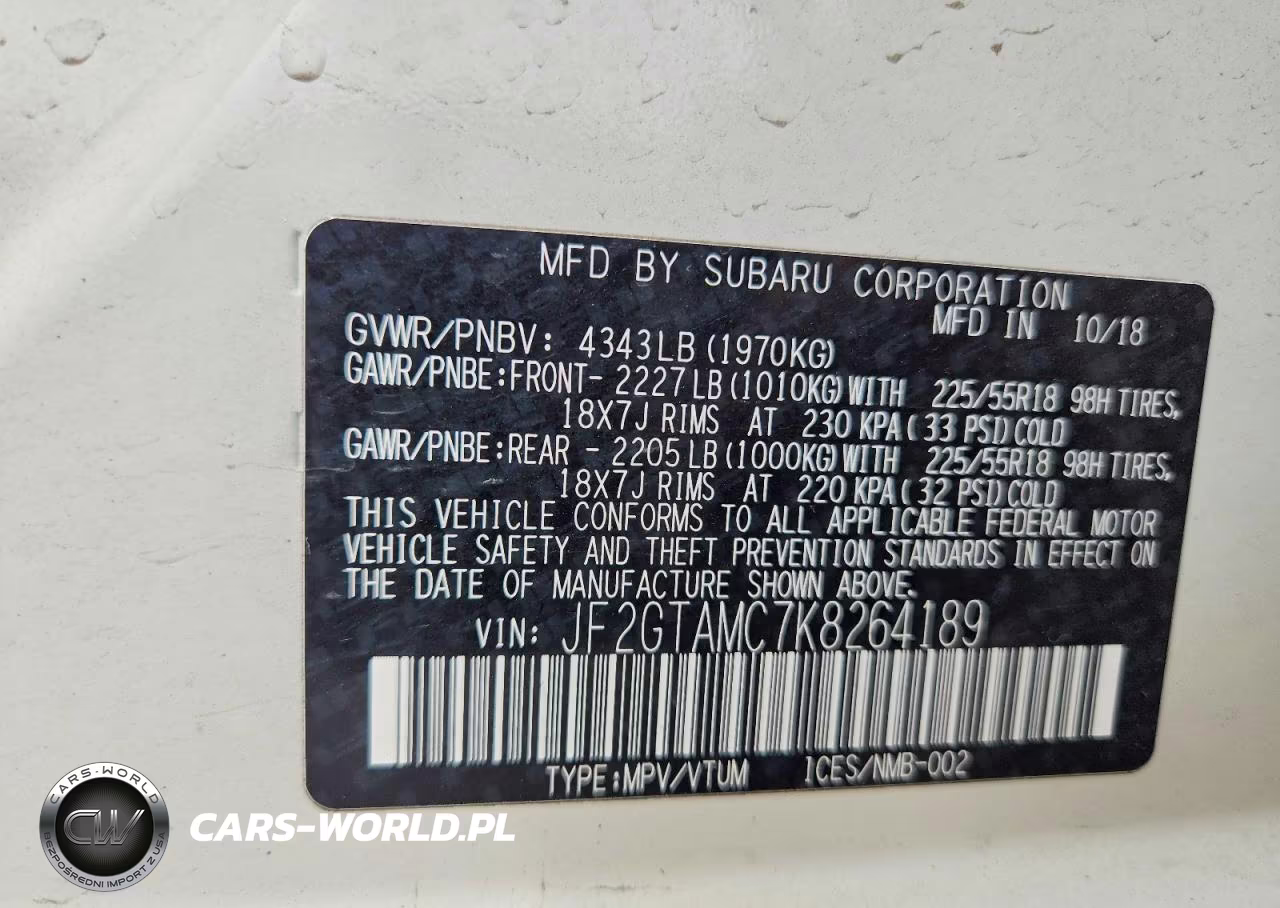 2019 Subaru Crosstrek Limited VIN:JF2GTAMC7K8264189 - 12