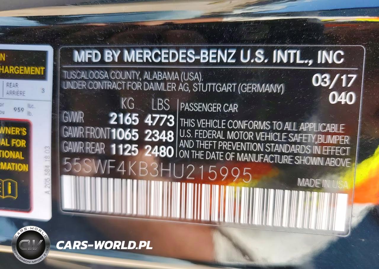 2017 Mercedes-Benz C 300 4Matic VIN:55SWF4KB3HU215995 - 12
